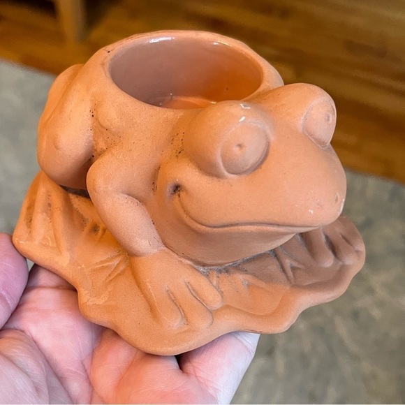 PartyLite Turtle and Frog Terracotta Tea Light Holders set of two - Picture 9 of 16